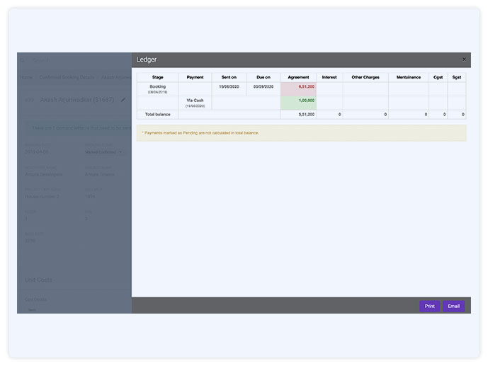 One Click Access to Customer Ledgers